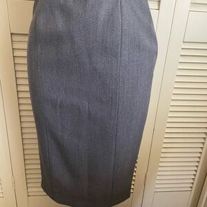 Elegant Chanel Gray /taupe Pencil Skirt
